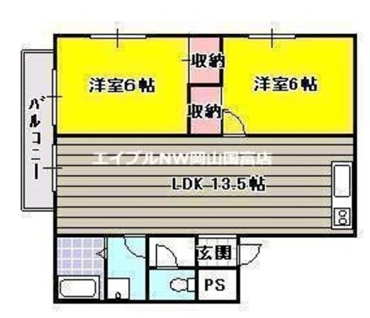 サザンクロスⅡの物件間取画像